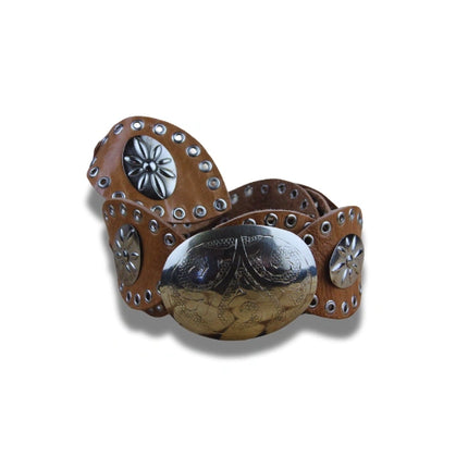 Cinturón de Cuero con Conchos - CJ0155