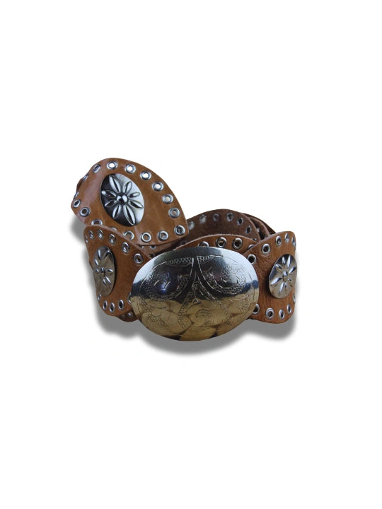 Cinturón de Cuero con Conchos - CJ0155
