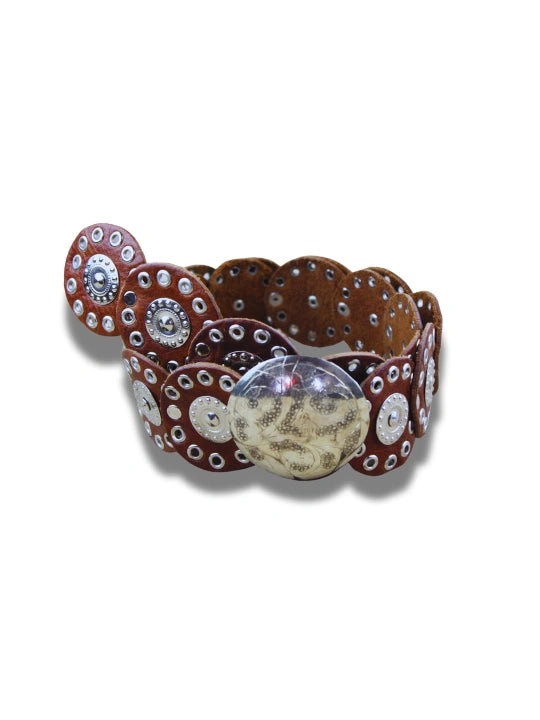 Cinturón Estilo Western con Conchos - CJ0155
