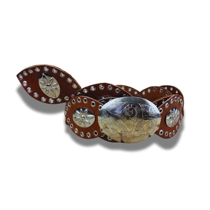 Cinturón de Cuero con Conchos - CJ0155