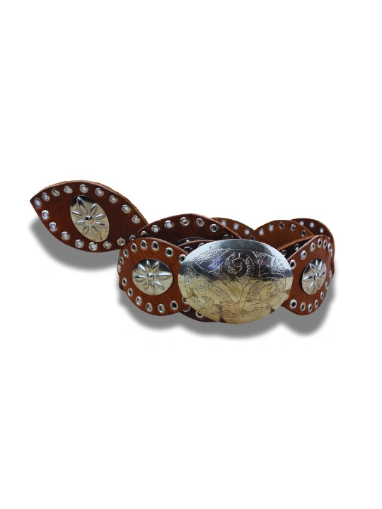 Cinturón de Cuero con Conchos - CJ0155