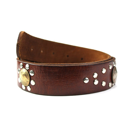 Cinturón de Piel con Conchos Metálicos - CJ0445