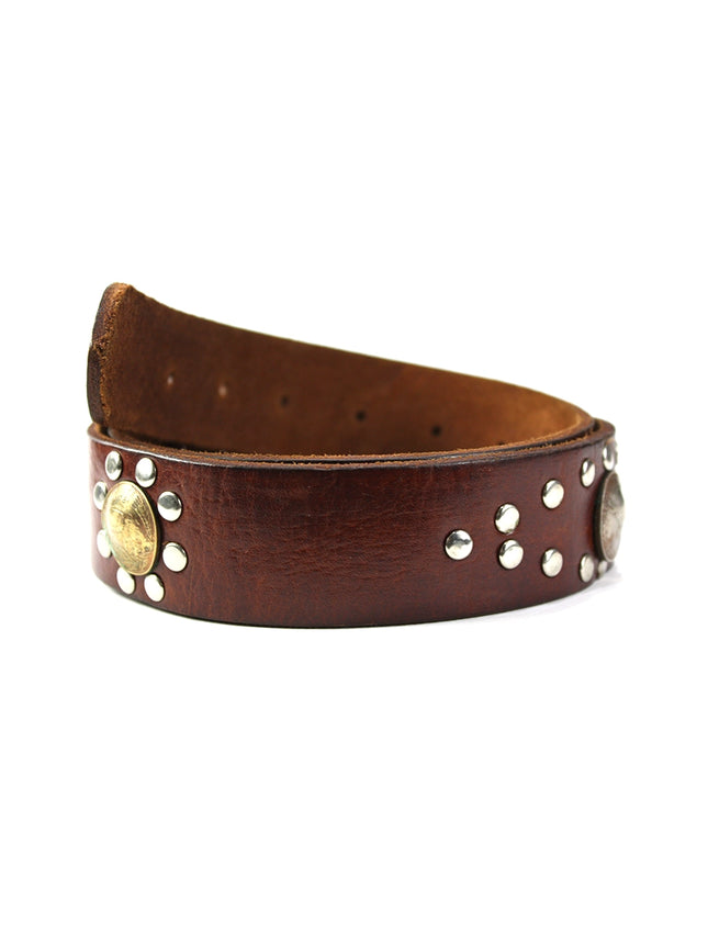 Cinturón de Piel con Conchos Metálicos - CJ0445