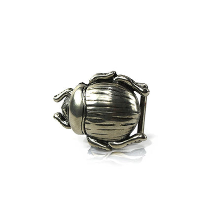 Hebilla para Cinturón de Escarabajo Egipcio | Estilo Místico en Plata Vieja (CJ3450/1)