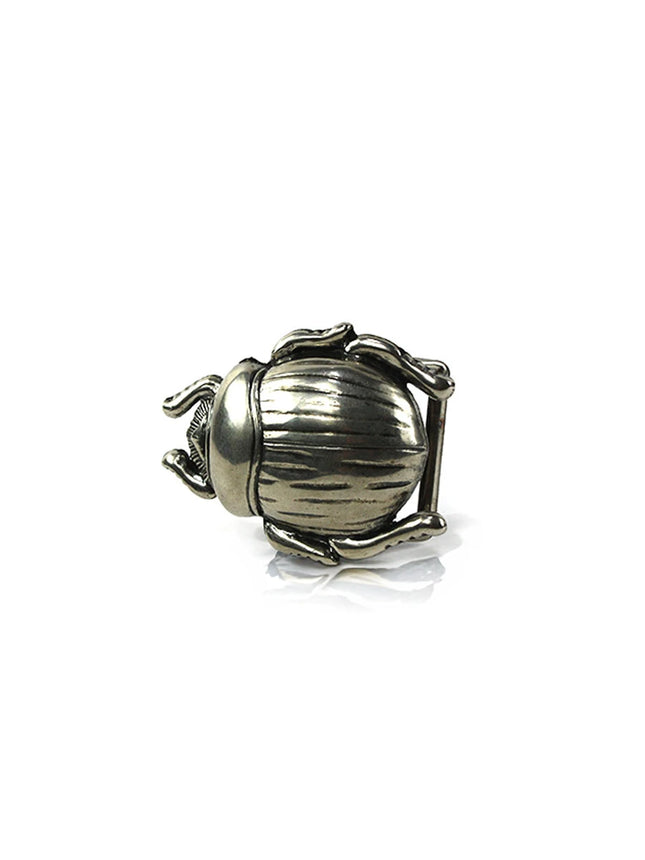 Hebilla para Cinturón de Escarabajo Egipcio | Estilo Místico en Plata Vieja (CJ3450/1)