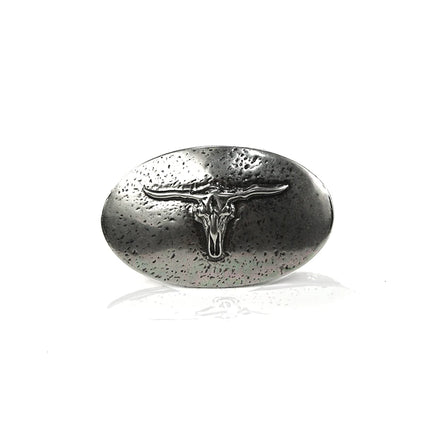 Hebilla Ovalada de Toro Longhorn | Estilo Country Western (CJ63569/3)