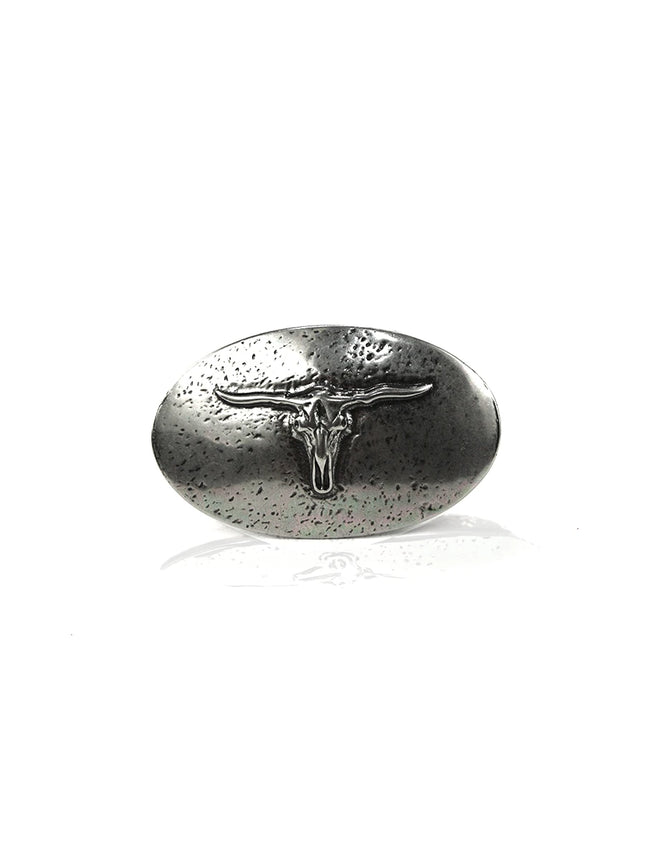 Hebilla Ovalada de Toro Longhorn | Estilo Country Western (CJ63569/3)