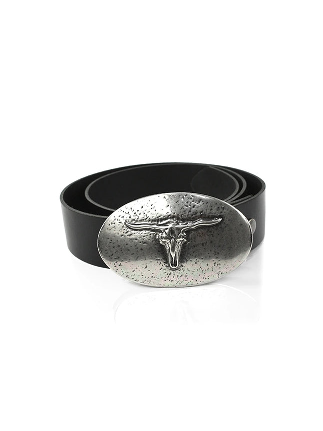 Hebilla Ovalada de Toro Longhorn | Estilo Country Western (CJ63569/3)