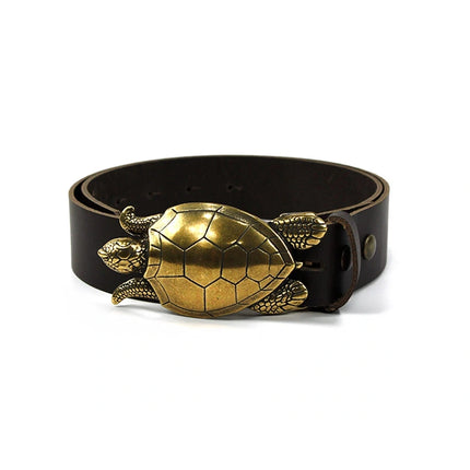Hebilla para Cinturón de Tortuga Marina | Diseño Artesanal en Plata Vieja (CJ3576/1)