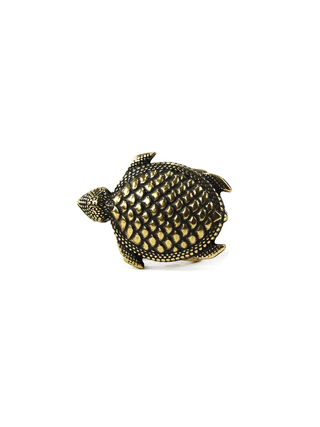 Hebilla de Tortuga Texturizada en Latón Antiguo (CJ3454/1)