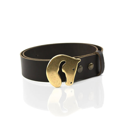 Hebilla Minimalista de Cabeza de Caballo | Diseño de Silueta (CJ63731)