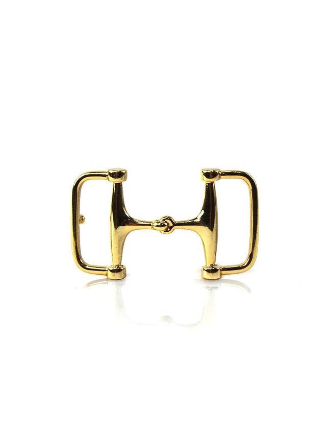 Hebilla de Bocado Hípico | Estilo Ecuestre en Dorado (CJ63822/2)